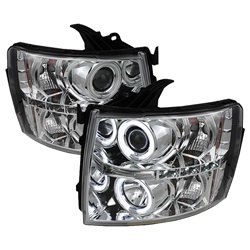 Spyder Auto Chevrolet Silverado 3500 HD 2007-2013 CCFL Halo LED Projector Headlights 5033871