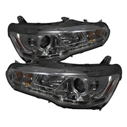 Spyder Auto Mitsubishi Lancer 2008-2014 LED Halo DRL Headlights (Halogen Model Only) 5039408
