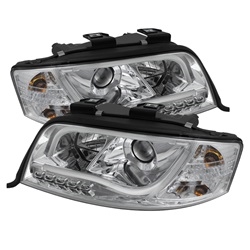 Spyder Auto Audi A6 Quattro 2002-2004 Light Tube DRL Projector Headlights (Halogen Model Only) 5071866