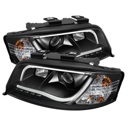 Spyder Auto Audi A6 2002-2004 Light Tube DRL Projector Headlights (Halogen Model Only) 5071873