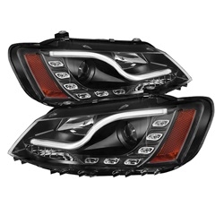 Spyder Auto Volkswagen Jetta 2011-2014 Light Tube DRL Projector Headlights (Halogen Model Only) 5073648