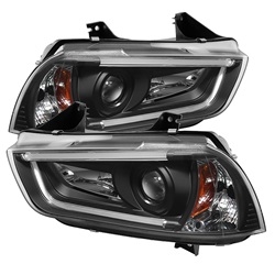 Spyder Auto Dodge Charger 2011-2014 Light Tube DRL Projector Headlights (Halogen Model Only) 5074188
