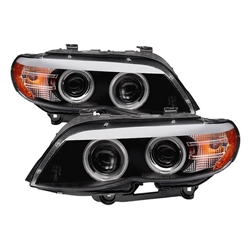 Spyder Auto BMW X5 2004-2006 CCFL Halo DRL LED Projector Headlights (Halogen Model Only) 5076748