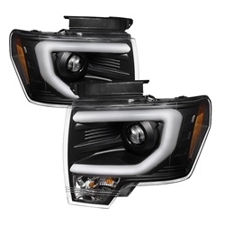 Spyder Auto Ford F-150 2009-2014 Light Bar DRL Projector Headlights (Halogen Model Only) 5077592