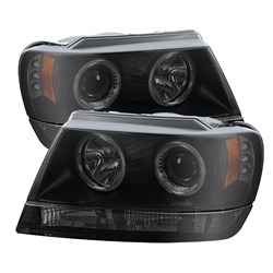 Spyder Auto Jeep Grand Cherokee (WJ) 1999-2004 LED Halo Projector Headlights 5078568