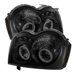 Spyder Auto Jeep Grand Cherokee (WK) 2005-2007 CCFL Halo LED Projector Headlights 5078957