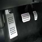 Rennline all A5 All Aluminum pedal set-w/dead pedal - tip-3 piece Black