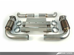 AWE 997 exhaust system with 200 cell cats and Black diamond tips- FOR ALPHA 9