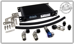 MAP Oil Cooler Kit w/ Setrab 25 Row Oil Cooler Push Lock Mitsubishi Evo 8 & 9 MAP EVO-OCK-PL