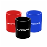 Mishimoto 2.5" Straight Coupler, available in black, blue and red MMCP-25S