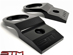 STM BLACK RADIATOR BRACKETS EVO VIII-IX