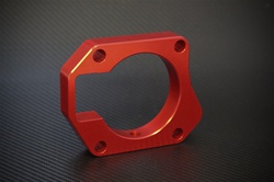 Torque Solution Throttle Body Spacer (Red): Honda Accord 2003-2005