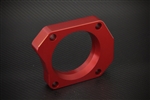 Torque Solution Throttle Body Spacer (Red): Honda Civic Si 2006-2011 72mm Tapered