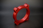 Torque Solution Throttle Body Spacer (Red): Hyundai Genesis V6 3.8L 2013+