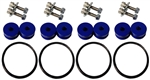 Torque Solution Billet Bumper Quick Release Kit Combo (Blue): Universal