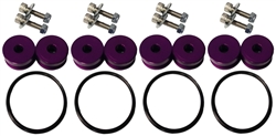 Torque Solution Billet Bumper Quick Release Kit Combo (Purple): Universal