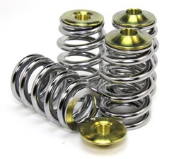 GSC Power Division: Nissan VR38DETT ElectroPolished Beehive Single Spring, Gold Hard Anodized Titanium Intake & Exhaust Retainer , and spring seat