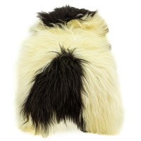 White with Black Spots Icelandic Sheepskin