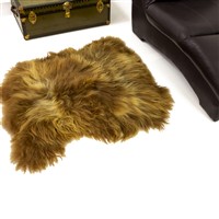 Light Blonde Brown Double Side-Side Big Rugs Sheepskin