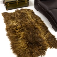 Blonde Brown Quad Rug Big Rugs Sheepskin