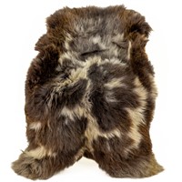 Dark with Gray and White Mix Gray Sheepskin