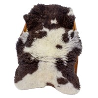 Cushy White w Brown Holland Sheepskin