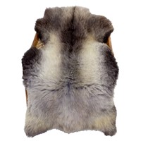 Short Wool Black and Silver German Sheepskin