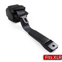 Black Passenger Side Seat Belt with Retractor and Black Lower Trim Ring Factory Part nos. 10354126, 10341176 - SMC Performance and Auto Parts