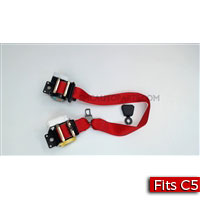 Red Passenger Seat Belt Kit (Retractor Side) for a 2000 Chevrolet C5 Corvette Coupe - SMC Performance and Auto Parts