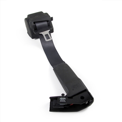 Black Passenger Side Seat Belt with Retractor and Black Lower Trim Ring Factory Part nos. 15930413, 19149856, 89026704 - SMC Performance and Auto Parts
