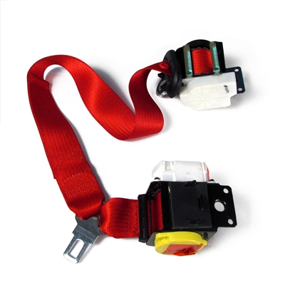 Red Convertible Driver Seat Belt with Shoulder Retractor Part no. 88956042, 88955156 - SMC Performance and Auto Parts