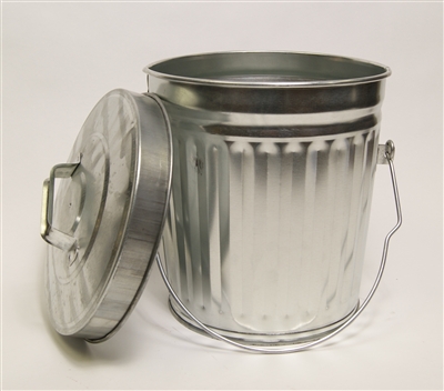 <h3>Trash Can - 4 Gallon Steel - 10-3/4"D x 12-1/4"H</h3>