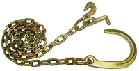 <h3>10 FOOT 5/16 CHAIN W/ 8" J HOOK, "pair"</h3>