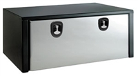 <h3> 18x18x48 Black Tool Box W/ Stainless Steel Door</h3>