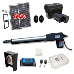 Single Swing Gate Operator - AS600 AC/DC - Solar Kit 60W - ALEKO