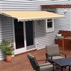 ALEKOÂ® Retractable Patio Awning IVORY Color - 10FT x 8FT