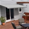 ALEKOÂ® Retractable Patio Awning GREY WHITE STRIPES - 13FT x 10FT