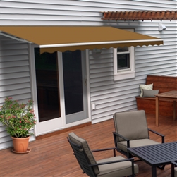 Motorized Retractable Patio Awning - 13X10 Feet - Sand - ALEKO