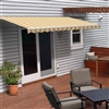 Motorized Retractable Patio Awning - 16x10 Feet - Multi Striped Yellow - ALEKO