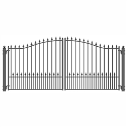 ALEKOÂ® MUNICH Style Swing Dual Steel Driveway Gates 12'