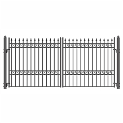 ALEKOÂ® OSLO Style Swing Dual Steel Driveway Gates 12'