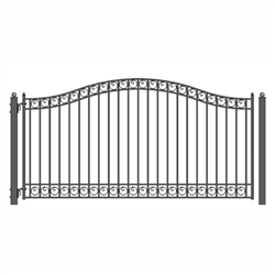 ALEKOÂ® DUBLIN Style Single Swing Steel Driveway Gate 14'