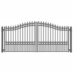 ALEKOÂ® LONDON Style Swing Dual Steel Driveway Gates 16'