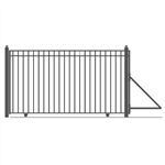 Madrid Style Single Slide Iron Driveway Gate - ALEKO