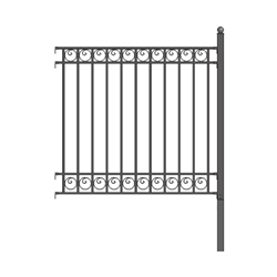 ALEKO&reg; Dublin Style DIY Iron Wrought Steel 5.5' X 5' (1.7 X 1.5 m)  High Quality Ornamental Fence