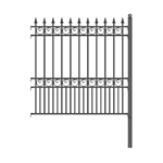 ALEKO&reg; London Style DIY Iron Wrought Steel 5.5' X 5' (1.7 X 1.5 m)  High Quality Ornamental Fence