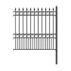 ALEKO&reg; London Style DIY Iron Wrought Steel 5.5' X 5' (1.7 X 1.5 m)  High Quality Ornamental Fence