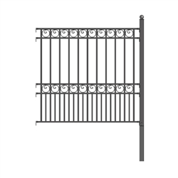 ALEKO&reg; Paris Style DIY Iron Wrought Steel 5.5' X 5' (1.7 X 1.5 m)  High Quality Ornamental Fence