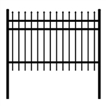 DIY Steel Iron Wrought High Quality Ornamental Fence - Rome Style - 8 x 4 Feet