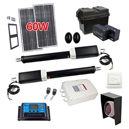 Dual Swing Gate Operator - GG1300/AS1300 AC/DC - Solar Kit 60W - ALEKO